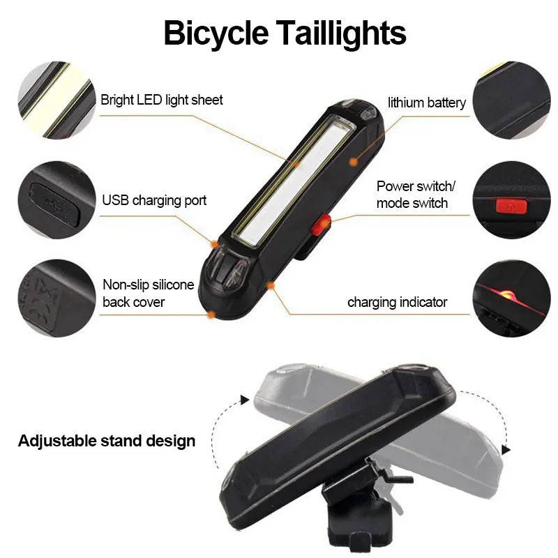 Éclairez Votre Aventure ! Lampe de Vélo LED Rechargeable pour une Visibilité Optimale